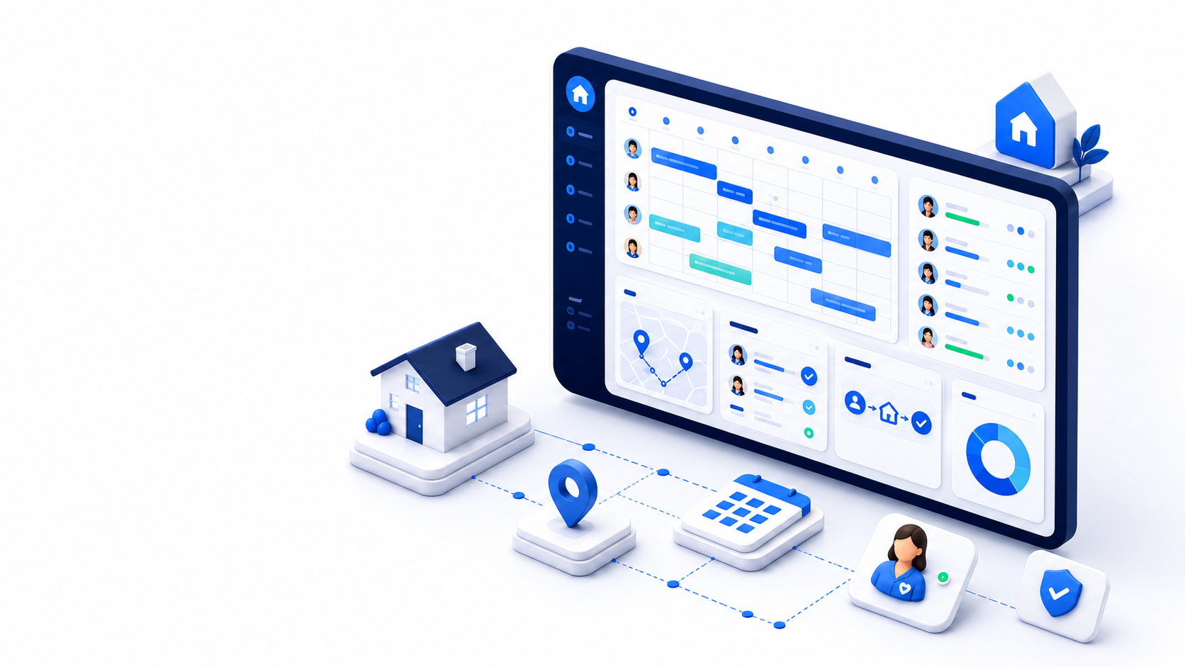 Dafichain home care operations dashboard hero image