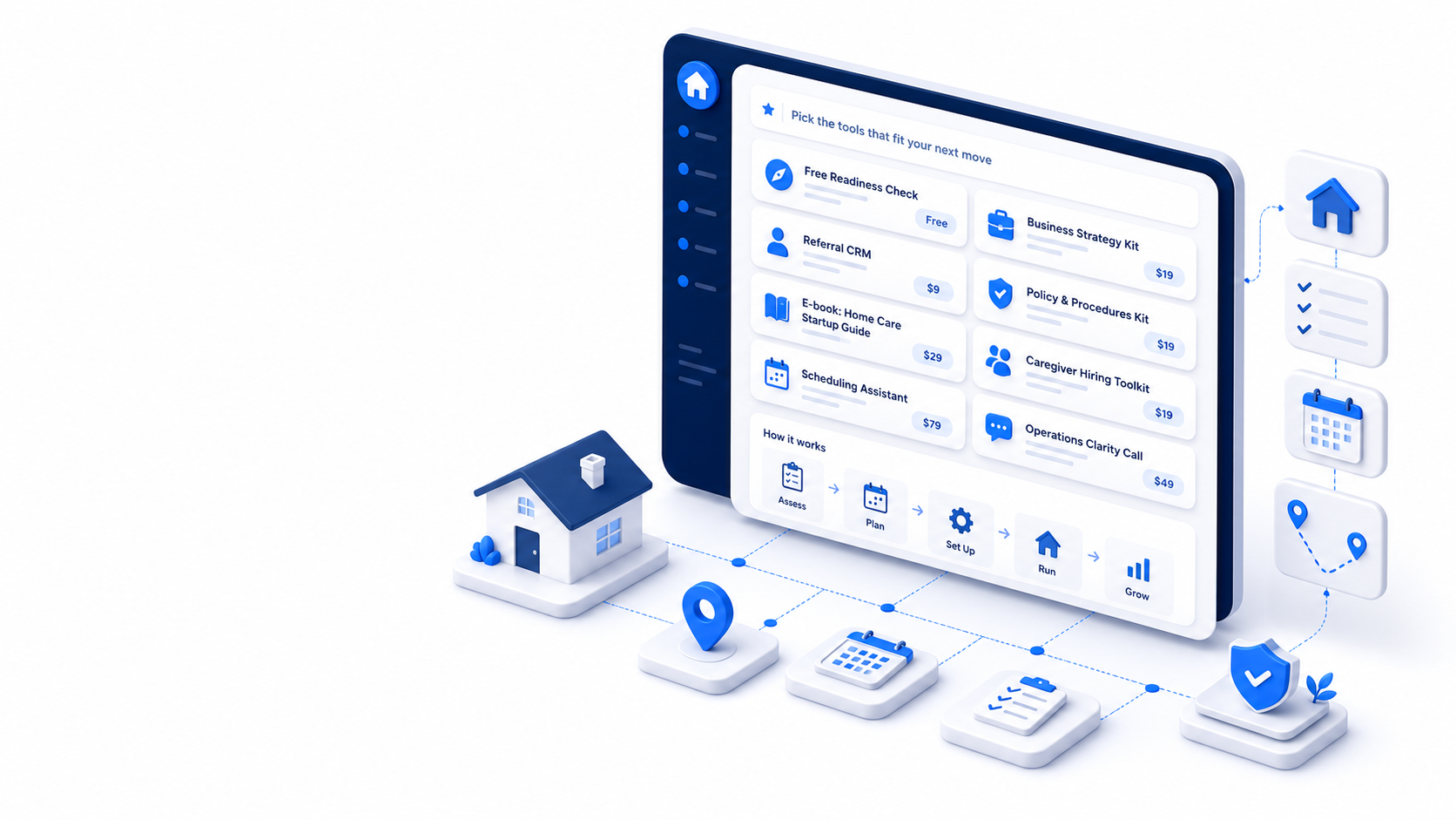 Home care tools illustration